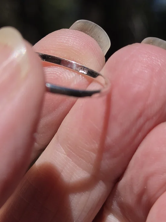 Sapphire 6k Natural Cushion Cut Sterling Ring Sz7.25 - Picture 5 of 6